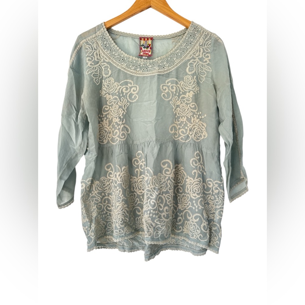 Johnny Was Embroidered Blouse
